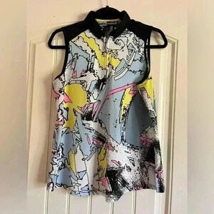 JAMIE SADOCK GOLF TOP Medium COLORFUL  1/4 ZIP ATHLEISURE TENNIS pickleball